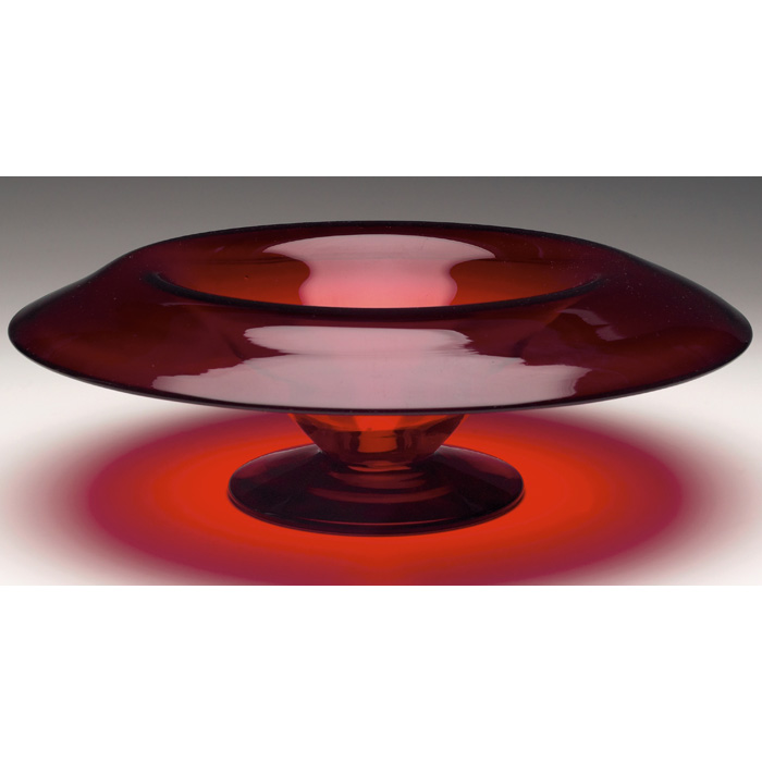 Appraisal: Pairpoint bowl attribution flaring form with turn down rim in