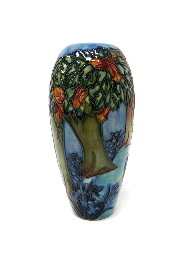 Appraisal: A Moorcroft 'Trees' vase circa cm high boxed