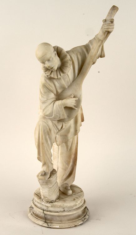 Appraisal: ITALIAN MARBLE FIGURE OF MAN INSTRUMENT C An Italian white