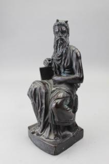 Appraisal: Faux Bronze Sculpture of Michelangelo's Moses Faux Bronze Sculpture of