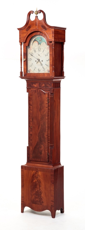 Appraisal: Circa mahogany with pine secondary Bonnet with broken arch pediment