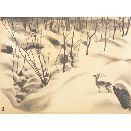 Appraisal: Louis Lozowick EDGE OF THE FOREST Lithograph Estimate nbsp nbsp