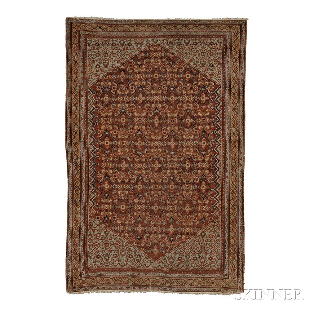 Appraisal: Senneh Rug Northwest Persia late th century the light red