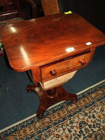 Appraisal: A Victorian mahogany sewing table wide