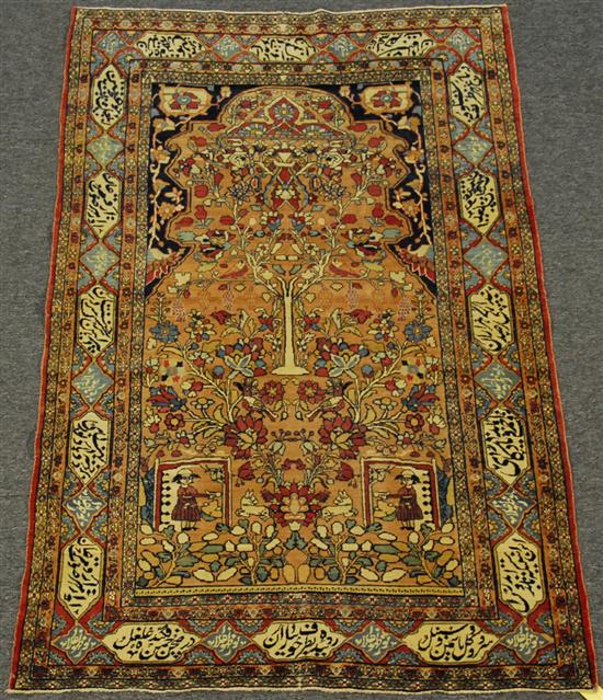 Appraisal: KIRMAN PRAYER RUG Persia late th century feet inches x