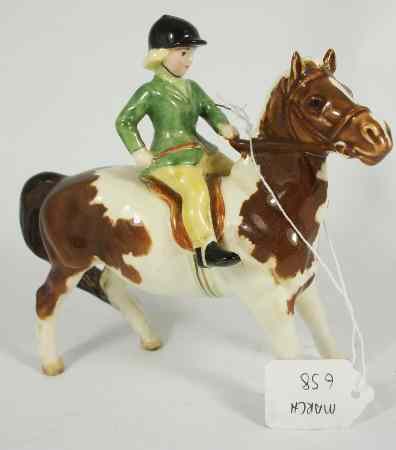 Appraisal: Beswick Model of a Girl on Skewbald Pony