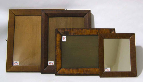 Appraisal: Four tiger maple frames th c