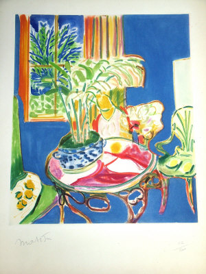 Appraisal: After Henri Matisse - - ''Interieur Bleu'' lithograph printed in