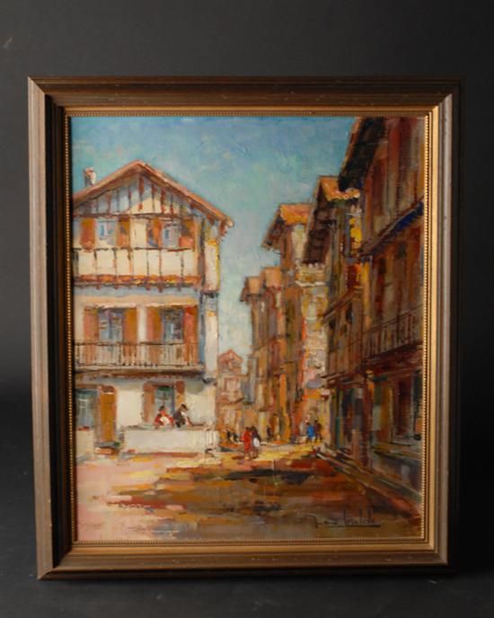 Appraisal: Pierre Baldi b Basque rue de Ciboure au pays Basque