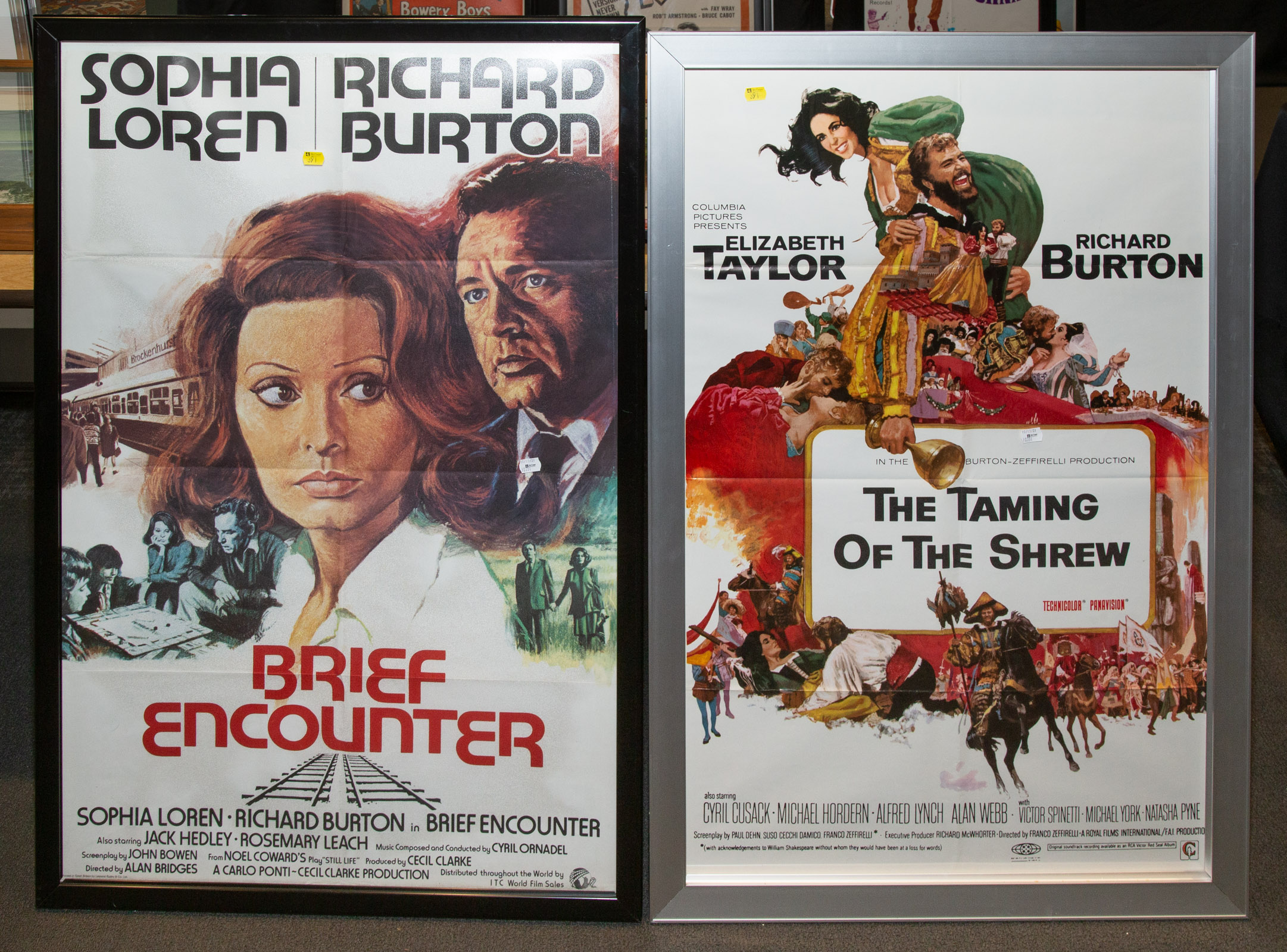 Appraisal: TWO RICHARD BURTON MOVIE POSTERS Brief Encounter and The Taming