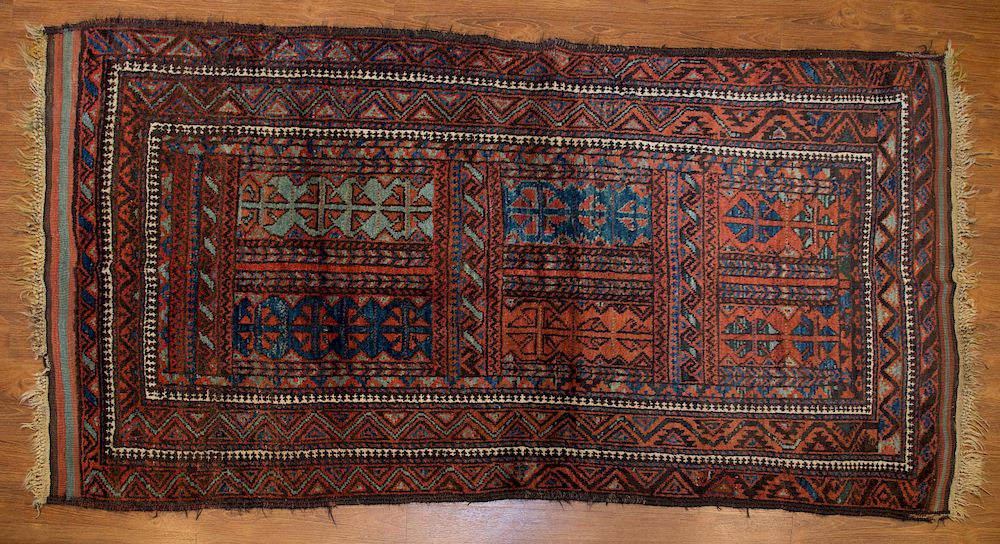 Appraisal: Persian Belouch Rug approx X Iran circa Condition End and