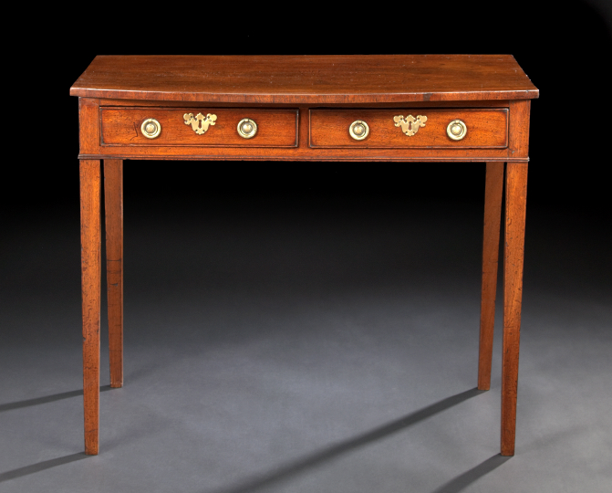 Appraisal: George III-Style Mahogany Side Table late th century the bowed