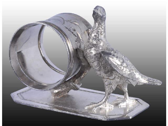 Appraisal: Walking Game Bird Figural Napkin Ring Description Walking game bird