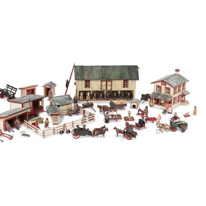 Appraisal: A German Farmhouse Toy Set Early th Century with eight