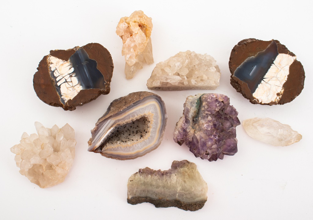 Appraisal: VARIOUS MINERALS GROUP OF Group of eight various collectible minerals