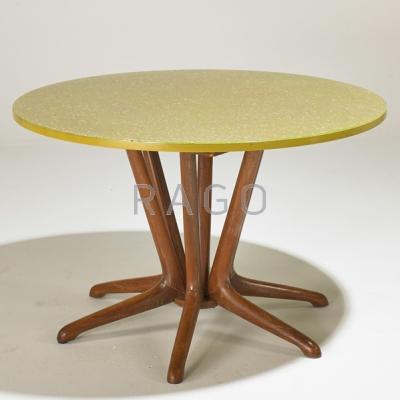 Appraisal: STYLE OF ADRIAN PEARSALL Dining table USA s Composite sculpted