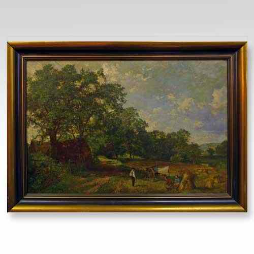 Appraisal: J Muray English th century Hay Harvest oil on canvas