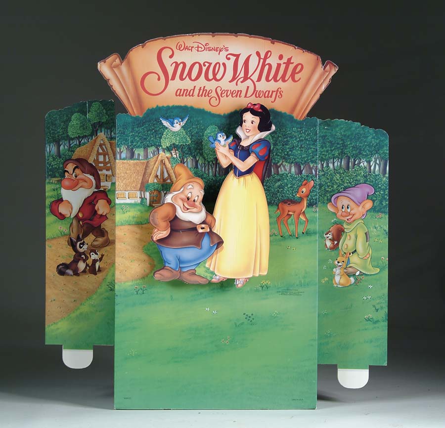 Appraisal: CARDBOARD STORE DISPLAY FOR SNOW WHITE Colorful stand-up likely for