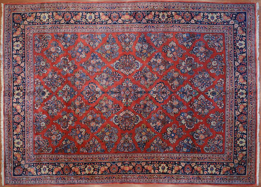 Appraisal: Semi-Antique Sarouk Carpet Persia x second quarter- th century Condition