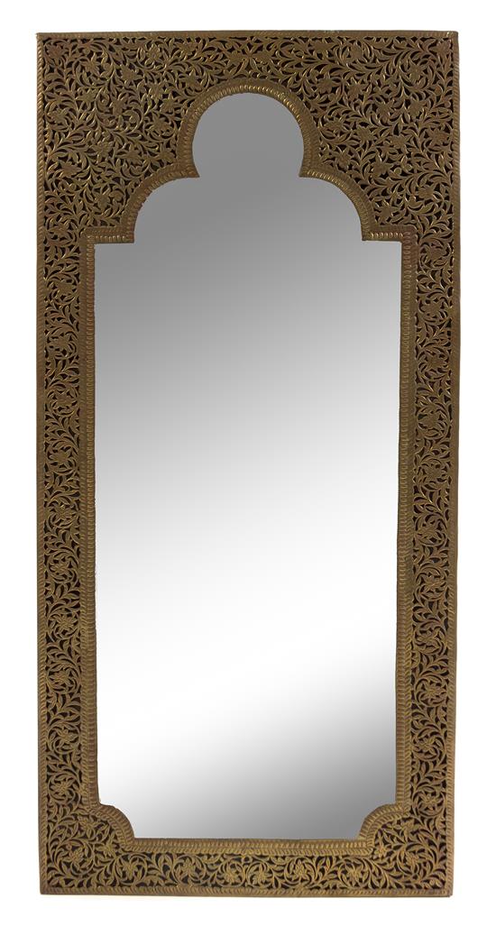 Appraisal: Sale Lot An Indian Brass Mirror th century of vertical