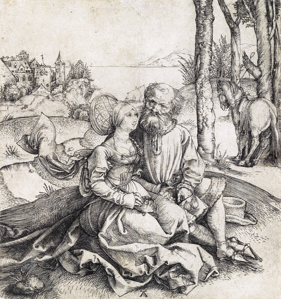 Appraisal: ALBRECHT D RER Ill-Assorted Couple Engraving before x mm x