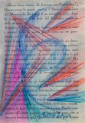 Appraisal: Giacomo Balla Italian - Colored pencil and wash on printed