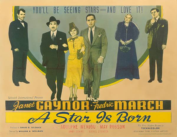 Appraisal: A Star is Born United Artists half-sheet condition C paper-backed