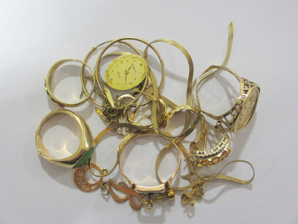 Appraisal: Lot of ct gold to include rings earrings etc Approximately