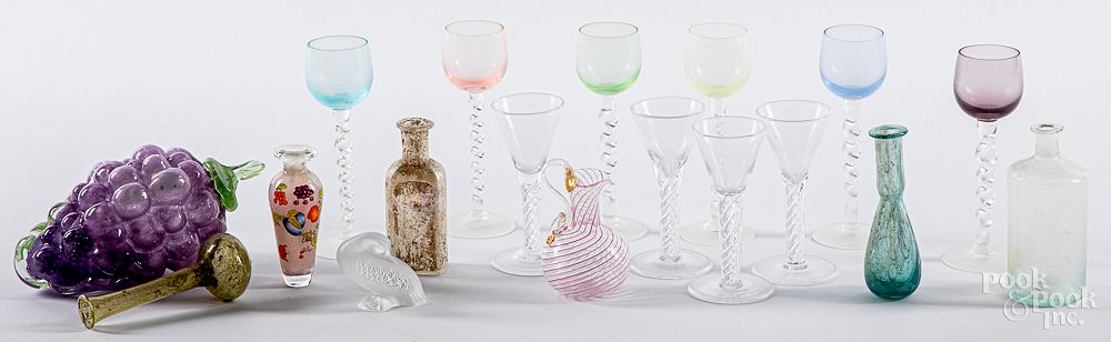 Appraisal: Decorative glass cordials etc Decorative glass cordials etc Condition Good