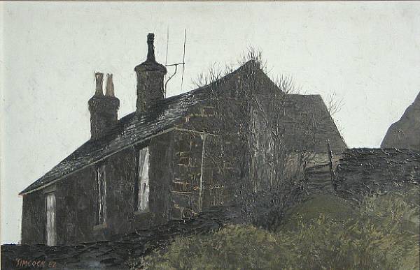 Appraisal: Jack Simcock British born Cottage Mow cop signed and dated