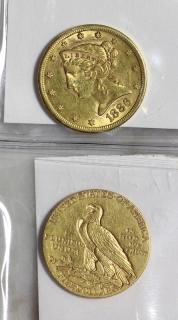 Appraisal: Lot of US five dollar gold coins Indian head date