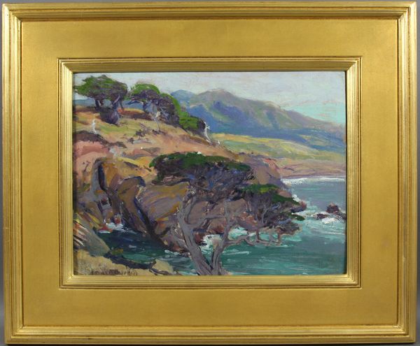 Appraisal: Franz Arthur Bischoff American - Pebble Beach oil on canvasboard