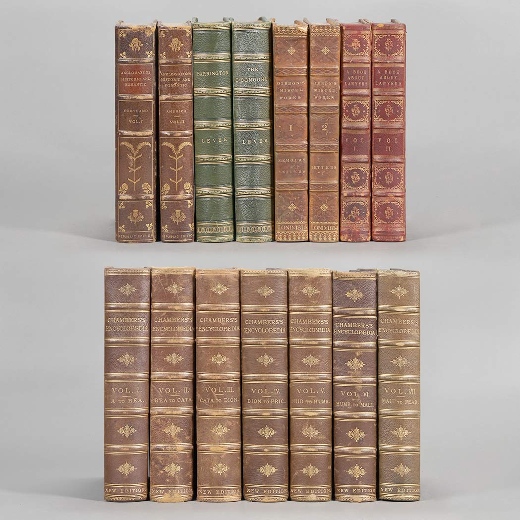 Appraisal: FINE BINDINGS Group of approximately twenty-five volumes Comprising The Miscellaneous