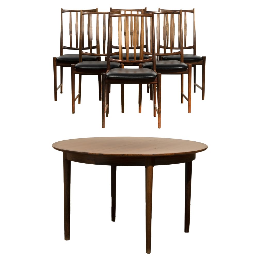 Appraisal: MCM TOROJORN AFDAL FOR BRUKSBO DARBY ROSEWOOD DINING TABLE AND