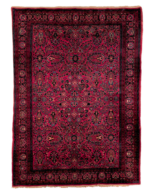 Appraisal: Sarouk carpet mid th c with an overall floral field