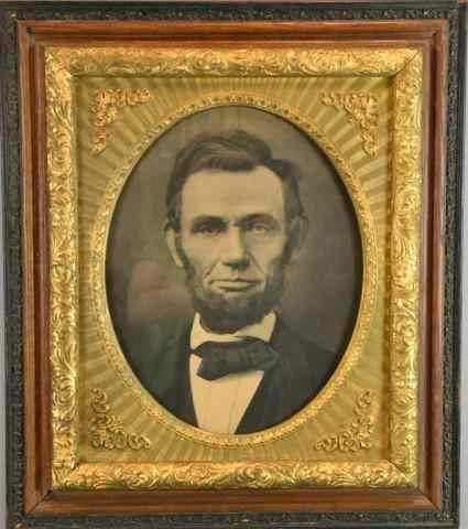 Appraisal: ABRAHAM LINCOLN LITHOGRAPHAbraham Lincoln lithograph of a photo by Moses