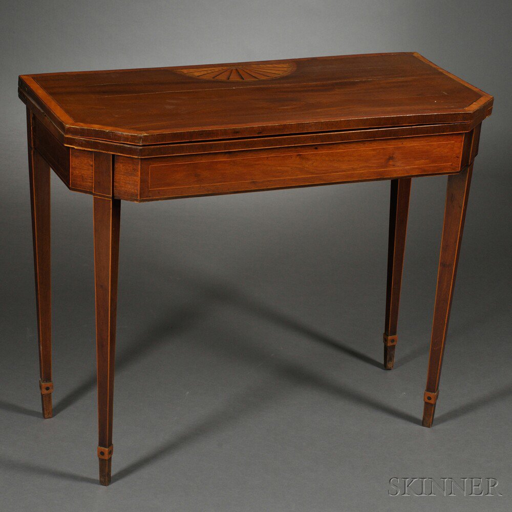 Appraisal: George III Inlaid Mahogany Veneer Card Table England late th