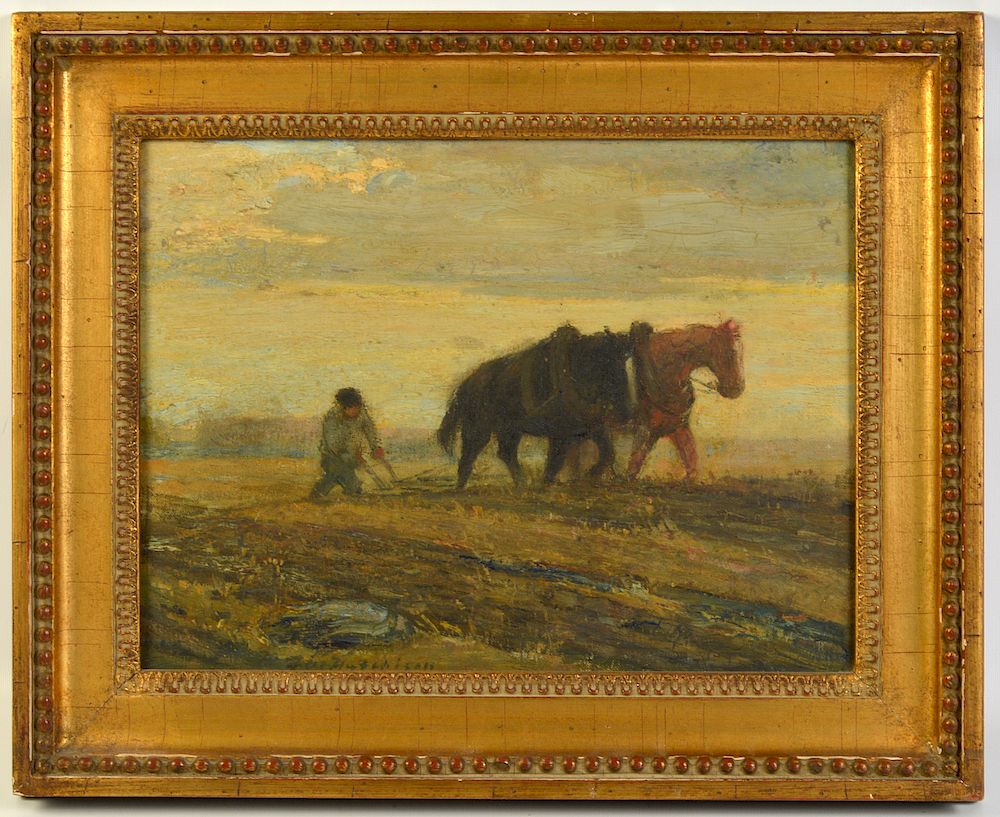 Appraisal: Frederick W Hutchinson Plow Horses O C Frederick William Hutchinson