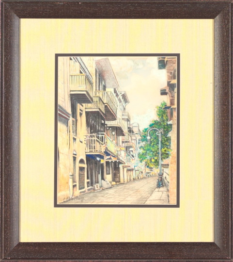 Appraisal: Charles Hultberg American New Orleans - French Quarter Street Scene