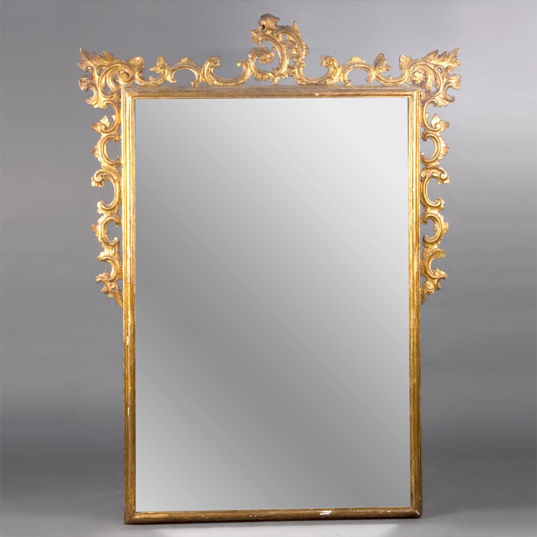 Appraisal: Italian Rococo Style Gilt-Wood Mirror Height inches width inches C