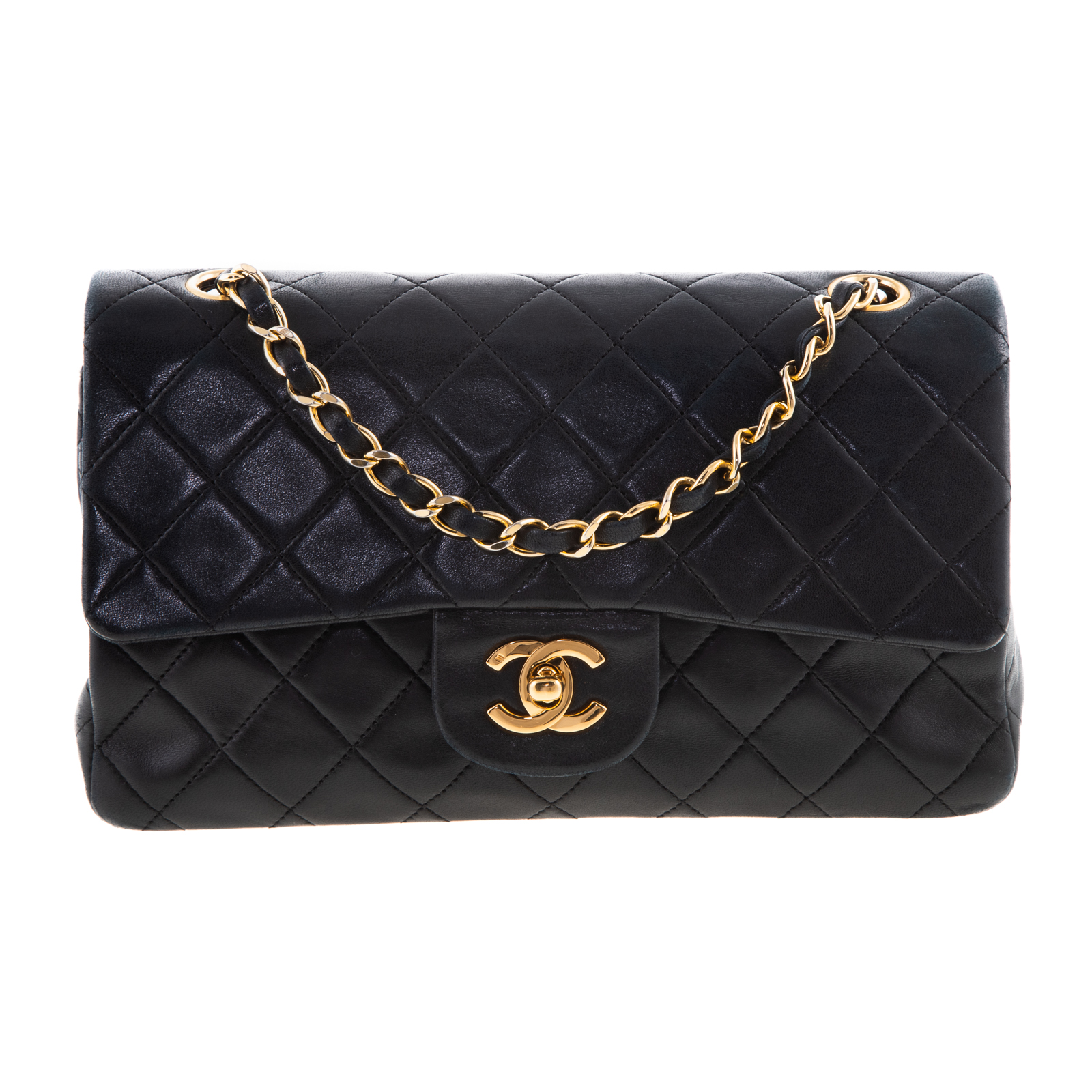 Appraisal: A CHANEL SMALL CLASSIC DOUBLE FLAP A black lamb leather