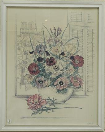 Appraisal: Bohlin Floral Still Life Offset Lithograph