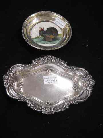 Appraisal: Sterling Silver Items Wallace floral dish '' x '' and