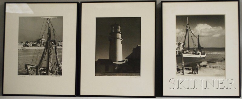 Appraisal: John Worthington Gregory American - Three Photographs of Highland Light