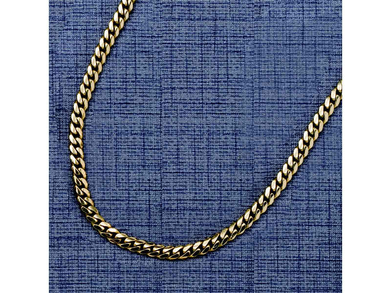 Appraisal: GOLD CHAIN NECKLACE k yellow gold curb link chain Length