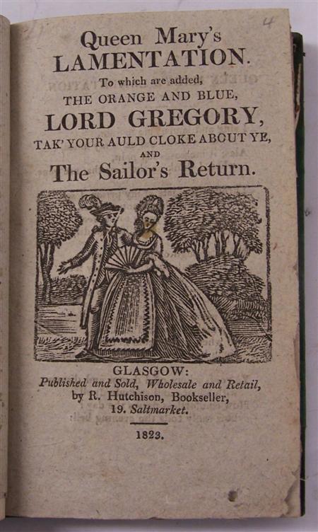 Appraisal: Stirling Paisley Glasgow Airdrie chapbooks Four popular songs Stirling E