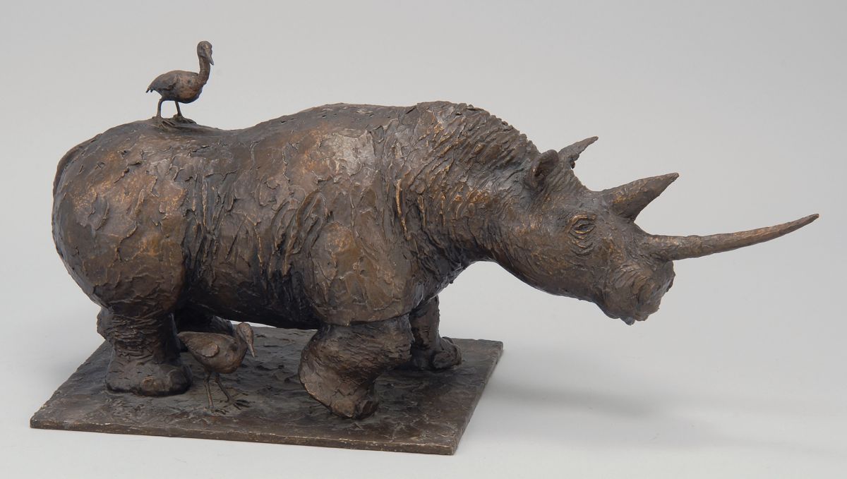 Appraisal: STAN SPARRE PAPIER MACHE FIGURE OF A RHINOCEROS th CenturyWith