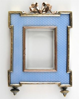 Appraisal: Karl Faberge A rectangular silver gilt small frame With light