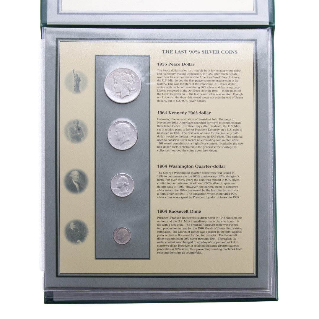 Appraisal: US Silver Coin Certificate Set A set featuring the last