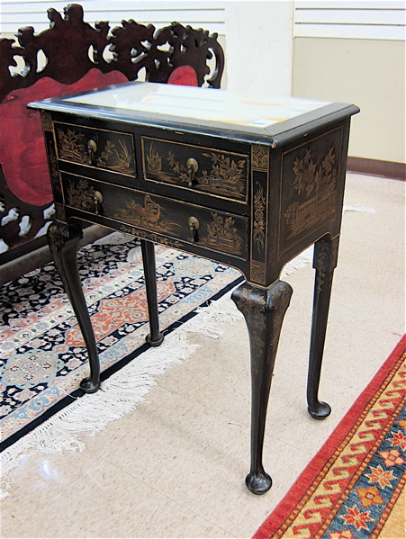 Appraisal: QUEEN ANNE REVIVAL CHINOISERIE LOWBOY American or English c having